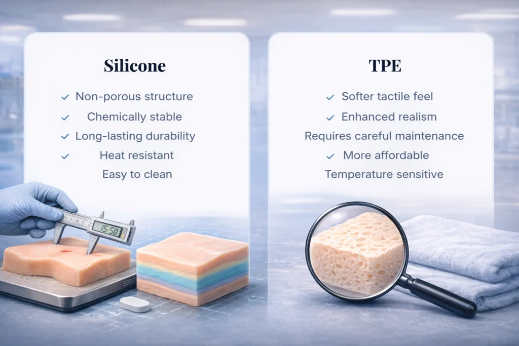 infographic silicone vs tpe comparison table
